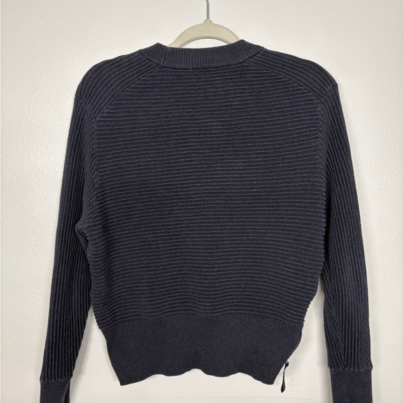 Women's Navy Ribbed Sweater - Picture 5 of 5